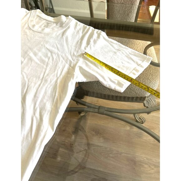 Kirkland Signature White T-Shirt L 100% Cotton Crew Neck Short Sleeve Casual Top - Picture 4 of 6